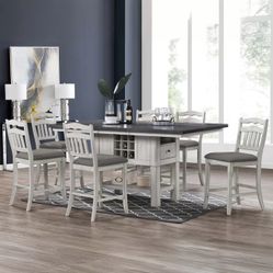 COUNTER HEIGHT DINING TABLE WITH CHAIRS 