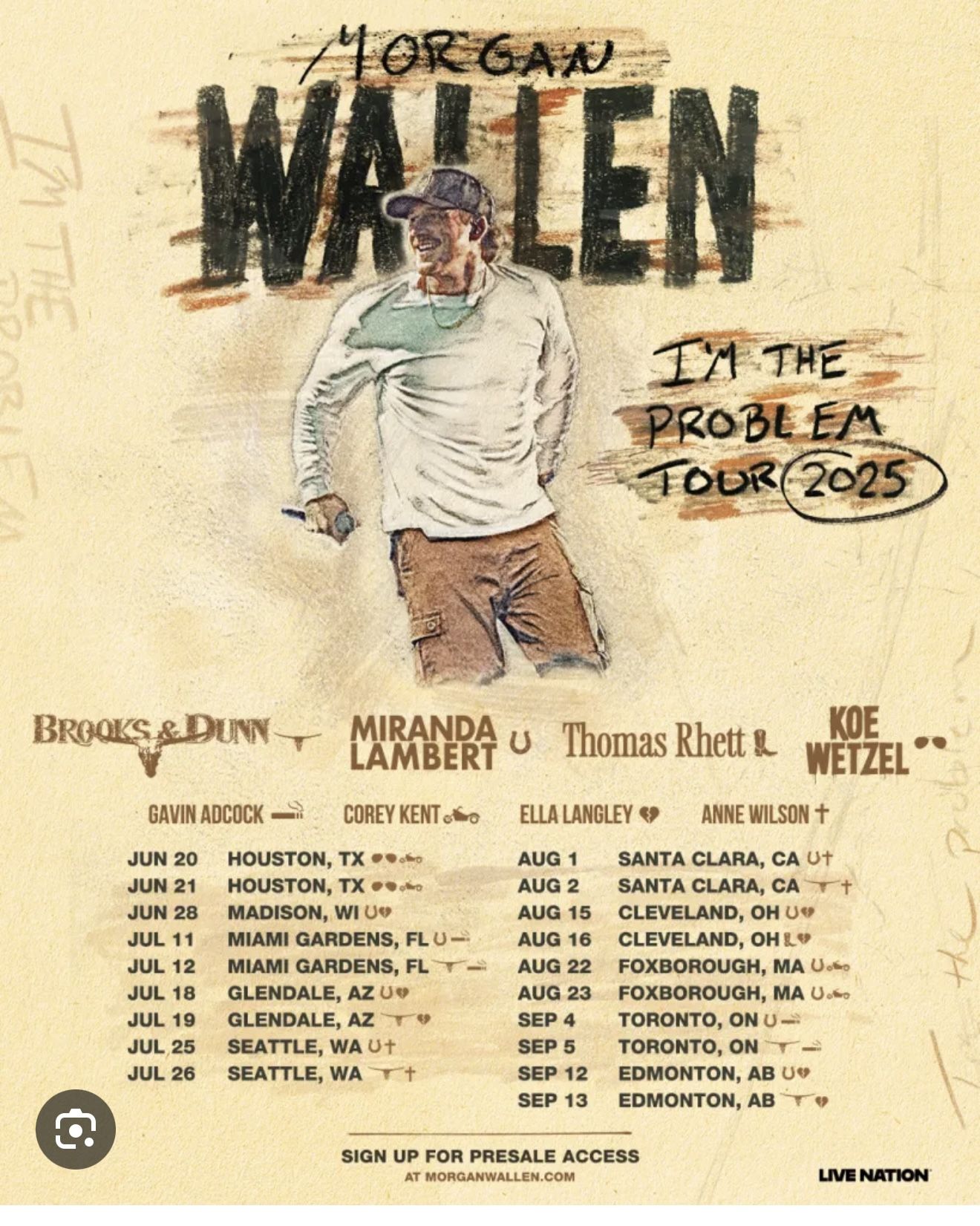 Morgan Wallen & Miranda Lambert Friday 7/25