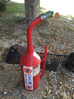 Authentic NASCAR fast fill gas can.