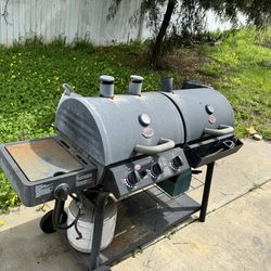 Gas/Charcoal Bbq Grill Combo With Side Burner 