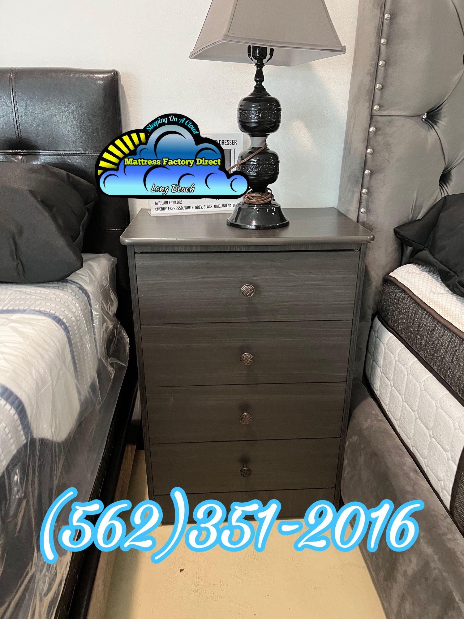 Tall Four Drawer Nightstand