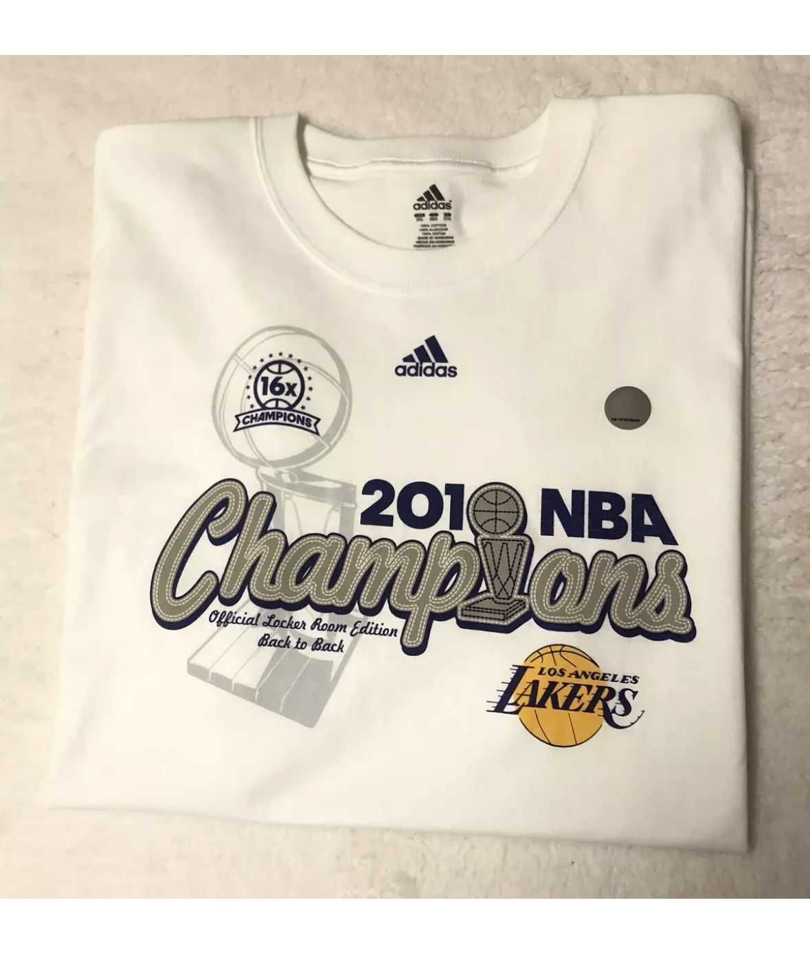 RARE Los Angeles Lakers 2010 NBA Champions Locker Room Kobe T Shirt Sz 2XL NEW