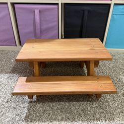 Solid Wood, Doll Picnic Table