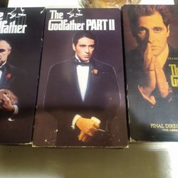 Vintage Collectible Godfather Part 1 ,2 And 3 VHS Tapes 