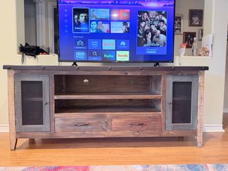 Rustic Wood and Metal TV Stand