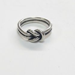 James Avery Lovers Knot Ring Retired Ring Promise Size 6 Sterling Silver 925
