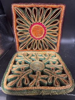 Pair of Vintage Woven Straw Trivets (7”)