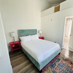 Queen Velvet Bed