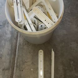White 10-in Shelving Brackets.