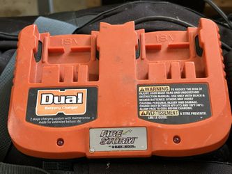 black and decker firestorm dual battery charger 18v