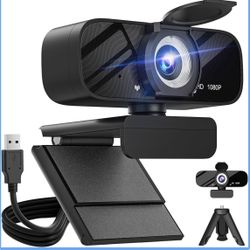 Gohero Full HD 1080P Video Webcam, Noise Cancellation, Privacy Cover, Wide-Angle Lens, Auto Light Correction, Plug & Play USB Webcam for Laptop, Deskt