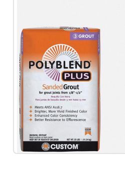 Custom Building Products Polyblend Plus #640 Arctic White 25 Ib. Sanded Grout