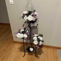 beautiful flower stand with flowers