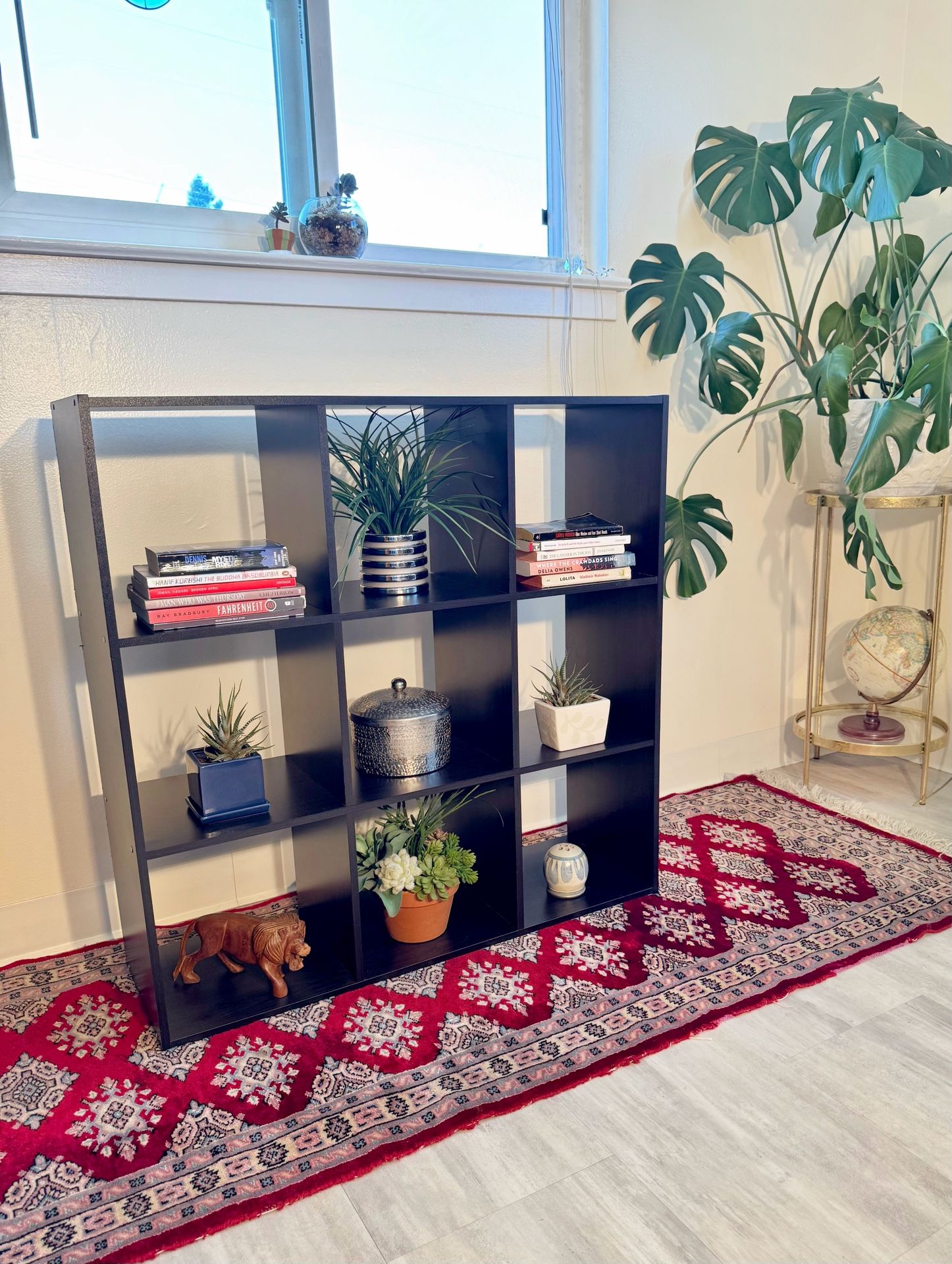 Espresso 9 Cube Storage Cubby 3x3 Bookshelf