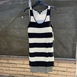 Black And White Sleeveless Dress