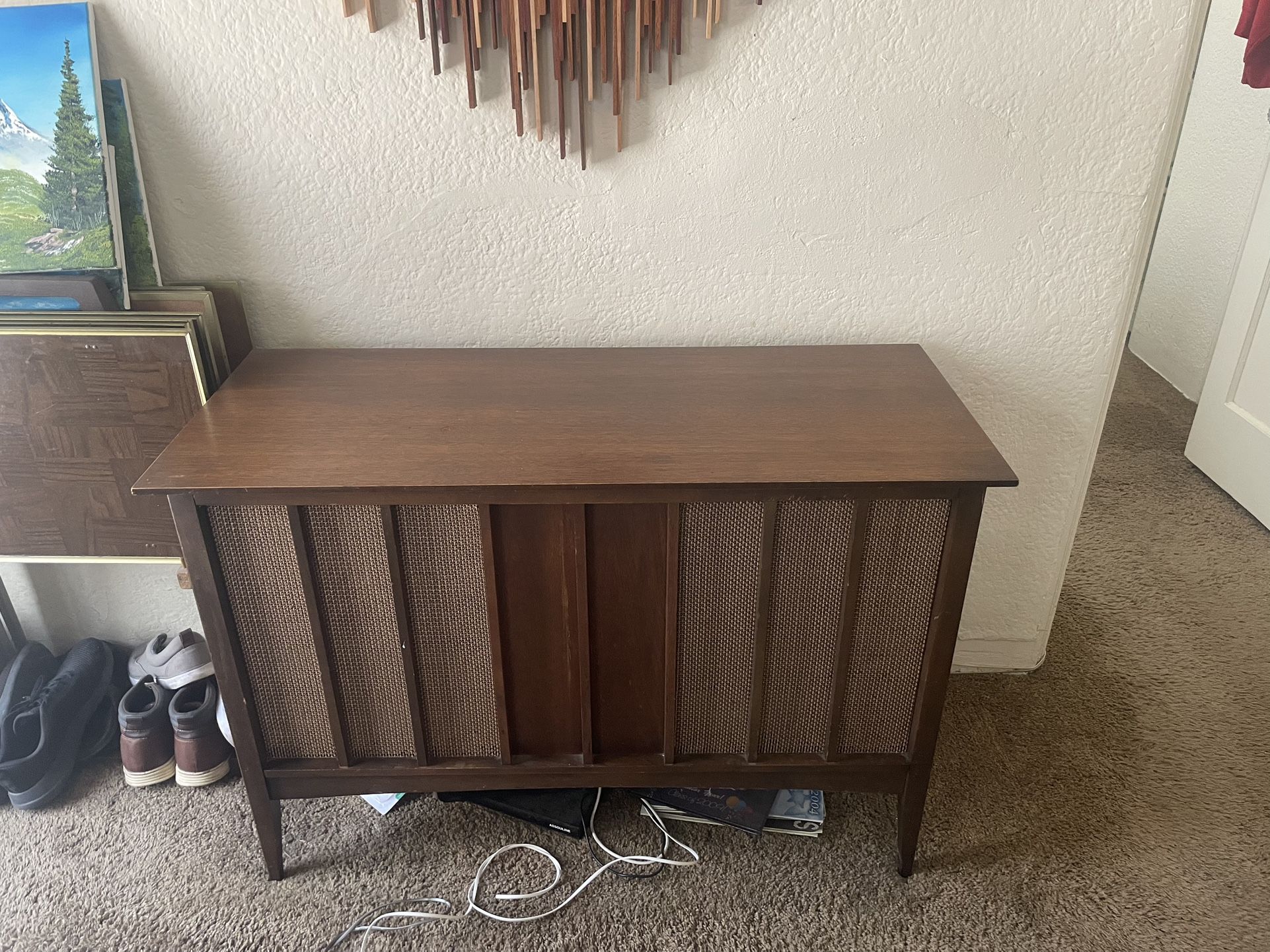 1960s Mid Century Record Player Console