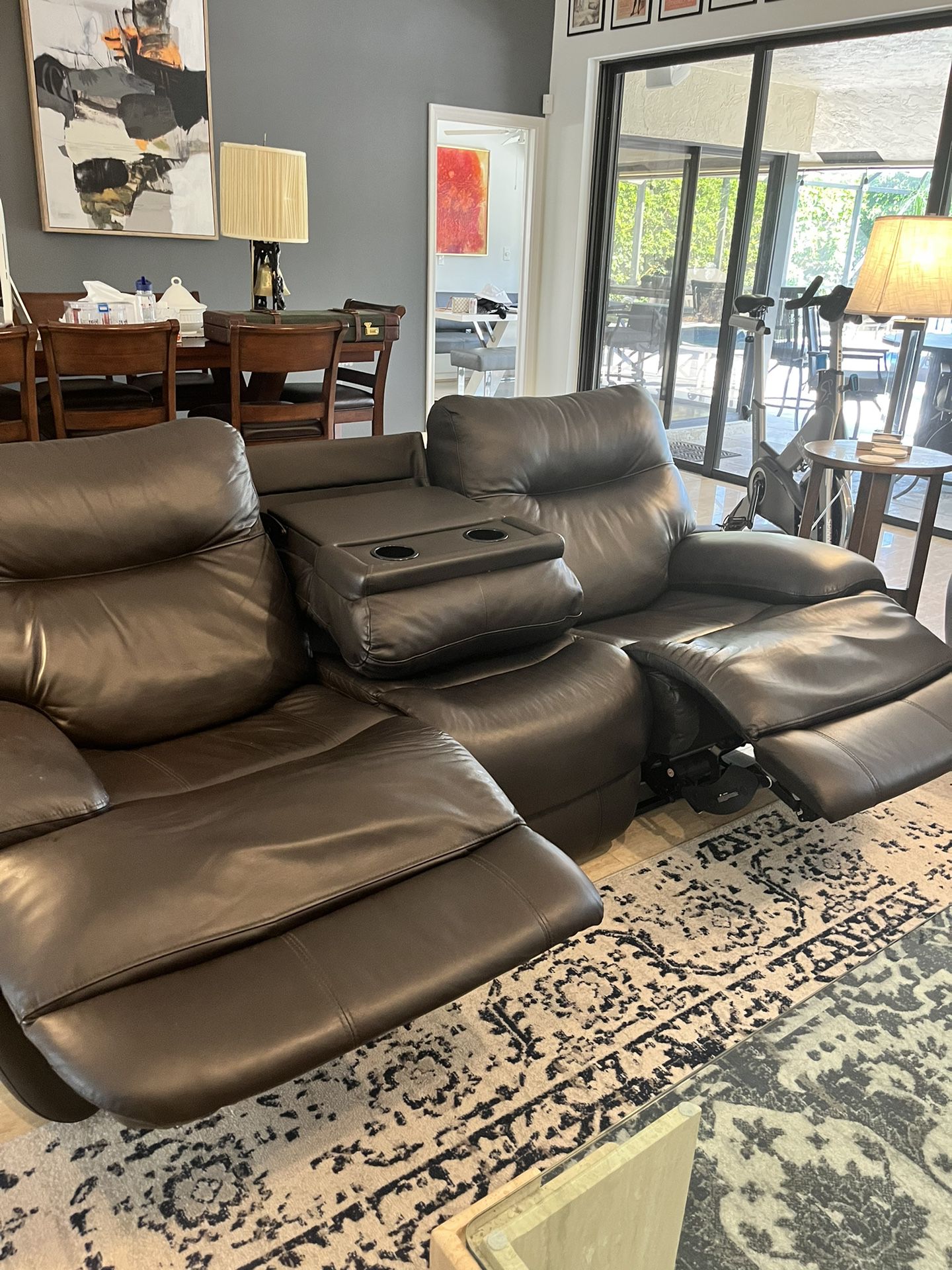 Leather Stadium Seating Couch 