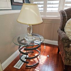 Matching Glass Side Tables