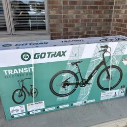 GOTRAX Adult Transit 27.5 Step Through Electric Hybrid Bike - Black