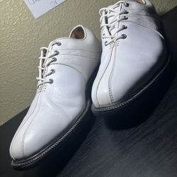 FootJoy Icon White Iguana & White Tumbled Golf Shoes