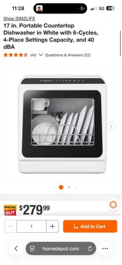 Portable dishwasher