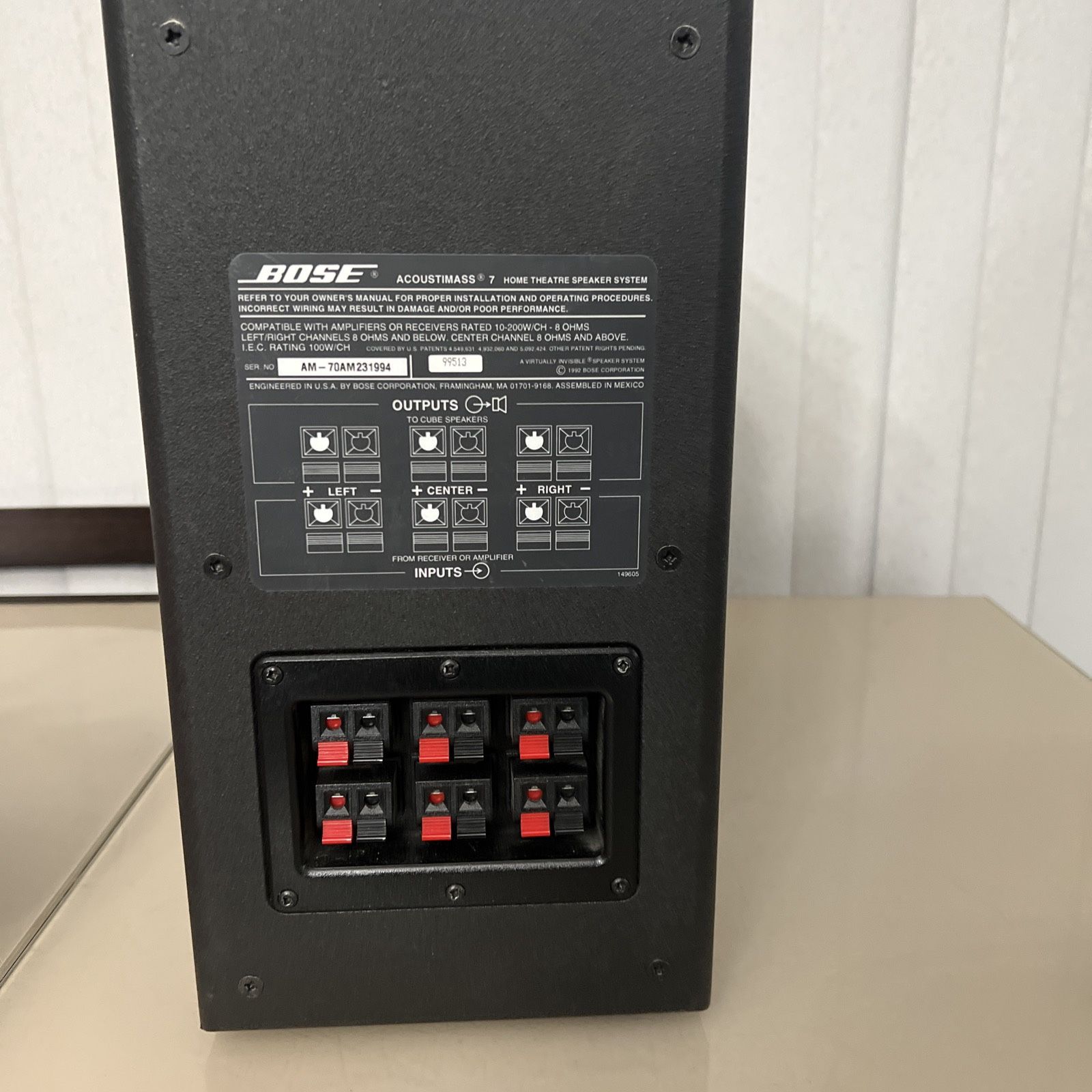 Bose Acoustimass Home Theater Speaker System SUBWOOFER Only