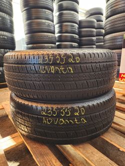 235 55R 20 ADVANTA SVT-01 TIRES 2355520 USED TIRES (PAIR) MOUNT BALANCE INCLUDED
