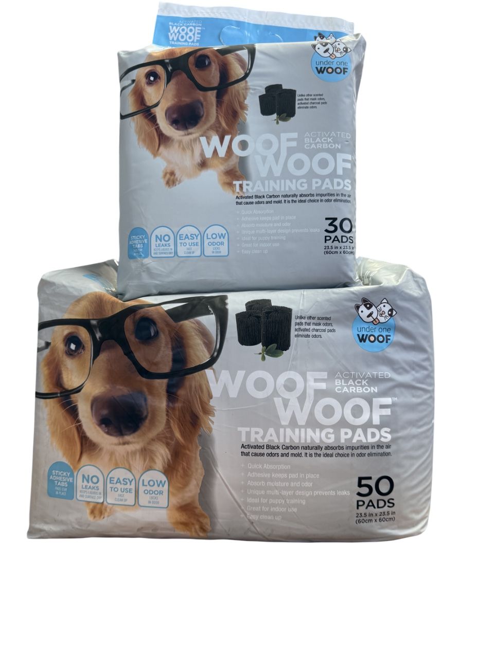 Dog Pee Pads – Charcoal, Lavender & Standard | Multi-Pack Sizes! (23.5”x23.5”)