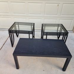 2 Side Tables With Coffee Table(FREE DELIVERY)(READ DESCRIPTION)