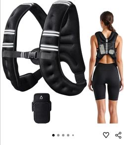 Weighted Vest /10 LB  Weight Vest with Reflective Stripe, for Men Women