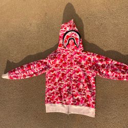 Pink bape hoodie