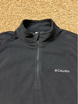 Columbia Sportswear Company Quarter Zip Fleece Pullover Mens Size Large Black