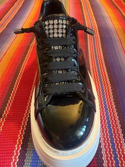 Steve Madden rhinestone platform sneakers size 6 1/2