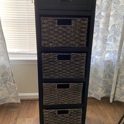 Tall Cabinet With 4 Baskets And A Drawer