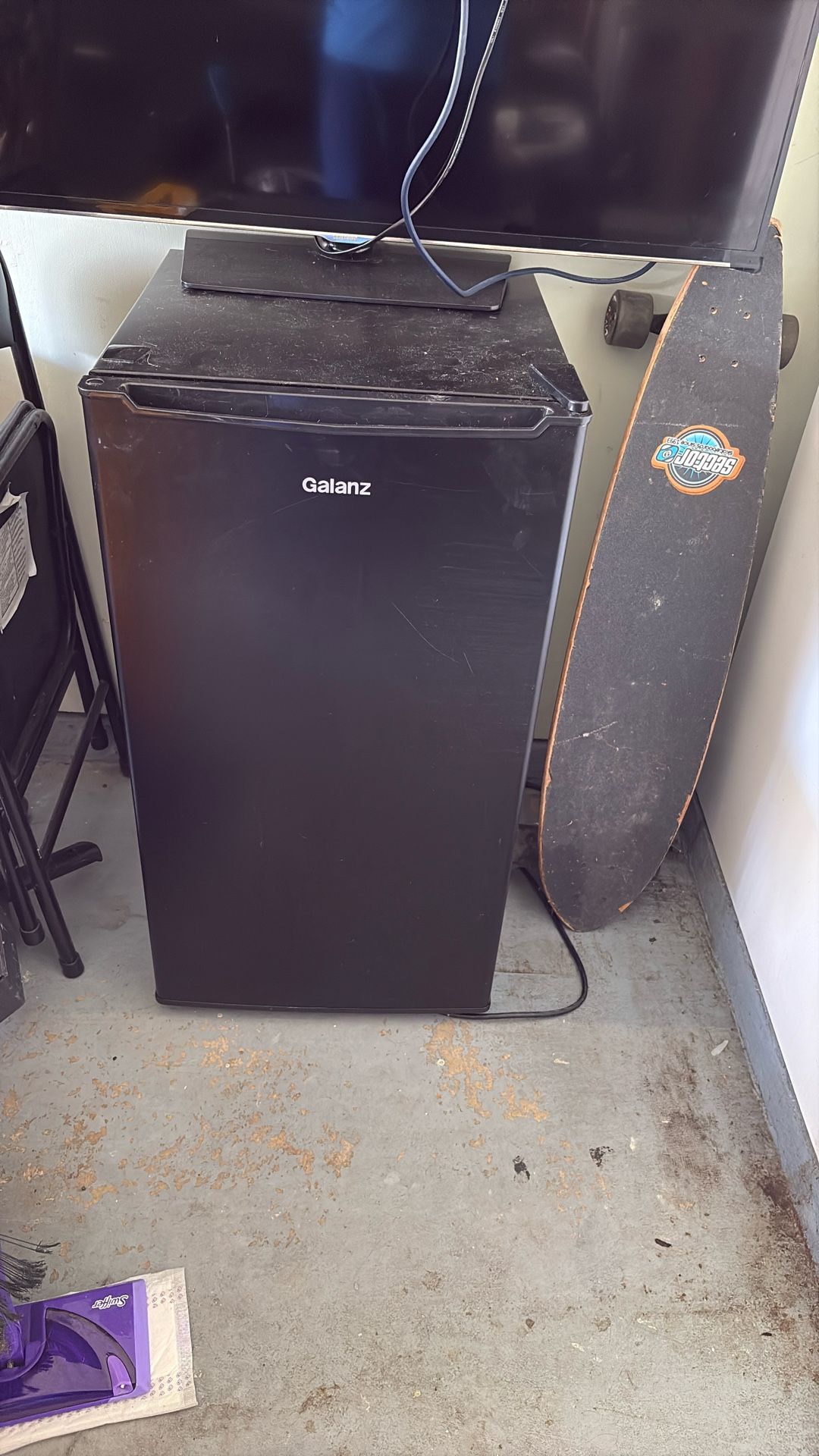 Galanz Mini Fridge With Arctic Mini Freezer Black On Black