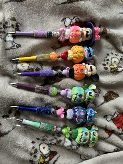 Disney Halloween Mickey Minnie Stitch Beadable Pens 