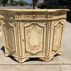 Hand Painted Entry Console Table 