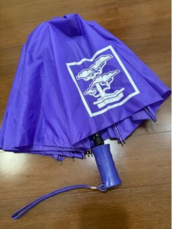 Storm Duds Purple Umbrella with Bonsai Tree design