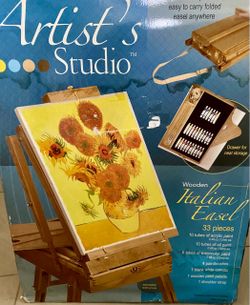 Artist’s Studio  Wooden Italian Easel  Set