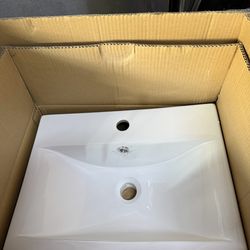 Ceramic bathroom vanity sink 20”x15”  $30  #8006-50