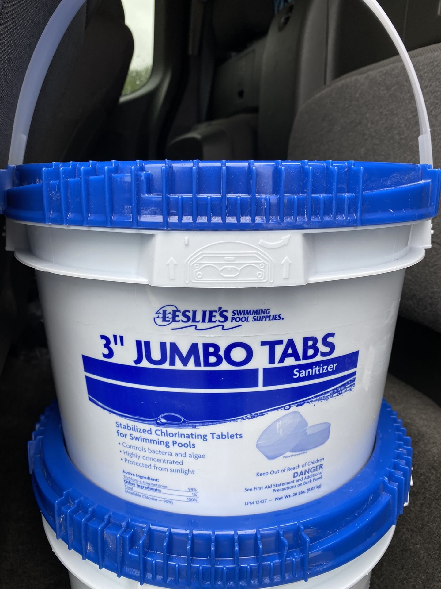 Leslie's 3 inch Jumbo Chlorine Pool Tabs 20 lbs Bucket