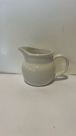 Small White Ceramic Creamer Pitcher
