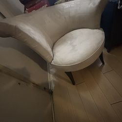 Antique Suede, Leather Swivel Back Chair
