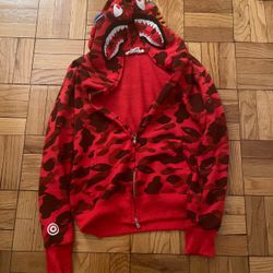 Bape Camo red zip-up hoodie