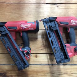 Milwaukee Fuel Angled Finish Nailers  (15ga And 16ga) Brand New!