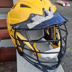 Cascade CPVR Lacrosse Helmet Yellow With Black Mask 
