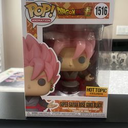 Funko Pop Dragon Ball Super Saiyan Rose Goku Black Hot Topic Exclusive Glow In The Dark #1516