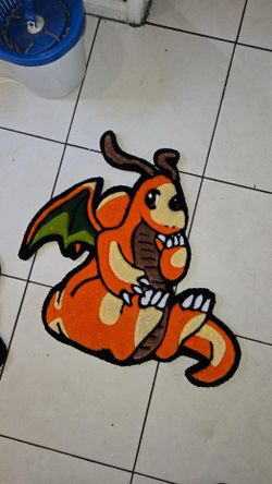 NEW DRAGONITE POKEMON TUFTED RUG