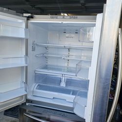 USED Samsung Standard-Depth 25.5-cu ft 3 -Door French Door Refrigerator with Ice Maker ( Stainless Steel ) ENERGY STAR Certified