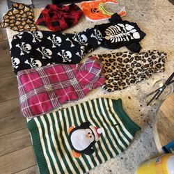 Assorted Lot Of Small Dog Clothes 